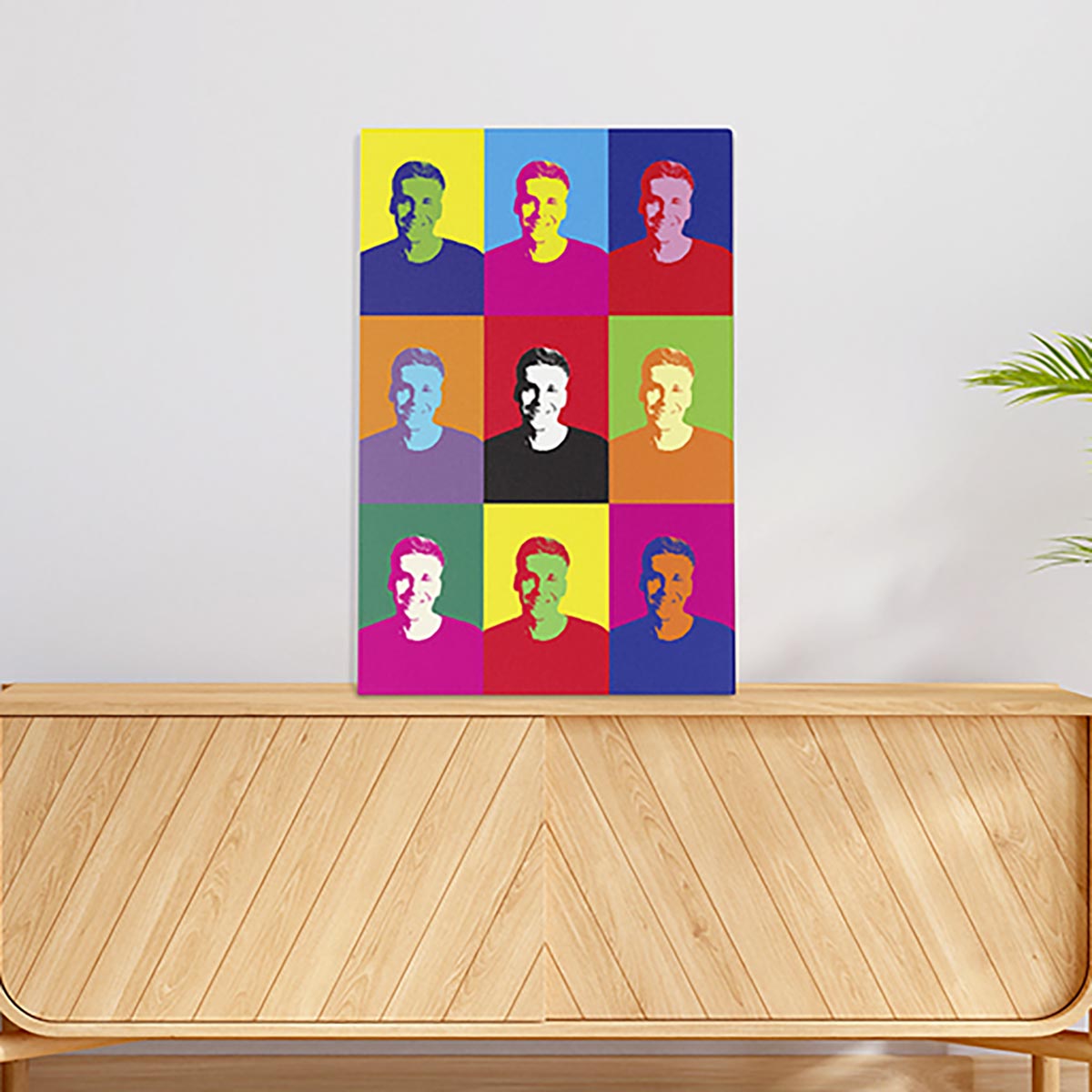 tela stile pop art 9 riquadri stilizzati